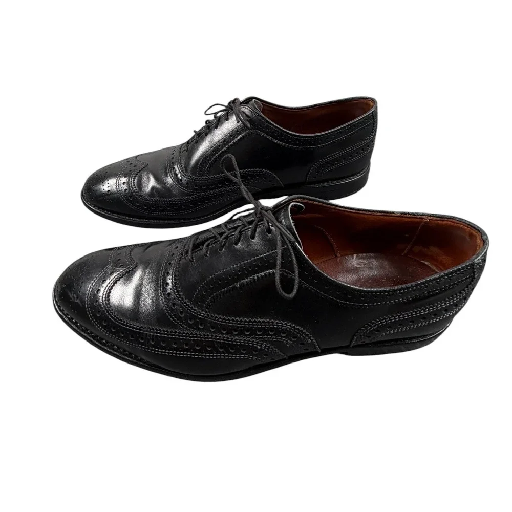 Allen Edmonds Mens Dress Shoes McAllister Wingtip Oxford Brogue Black 9.5 E
